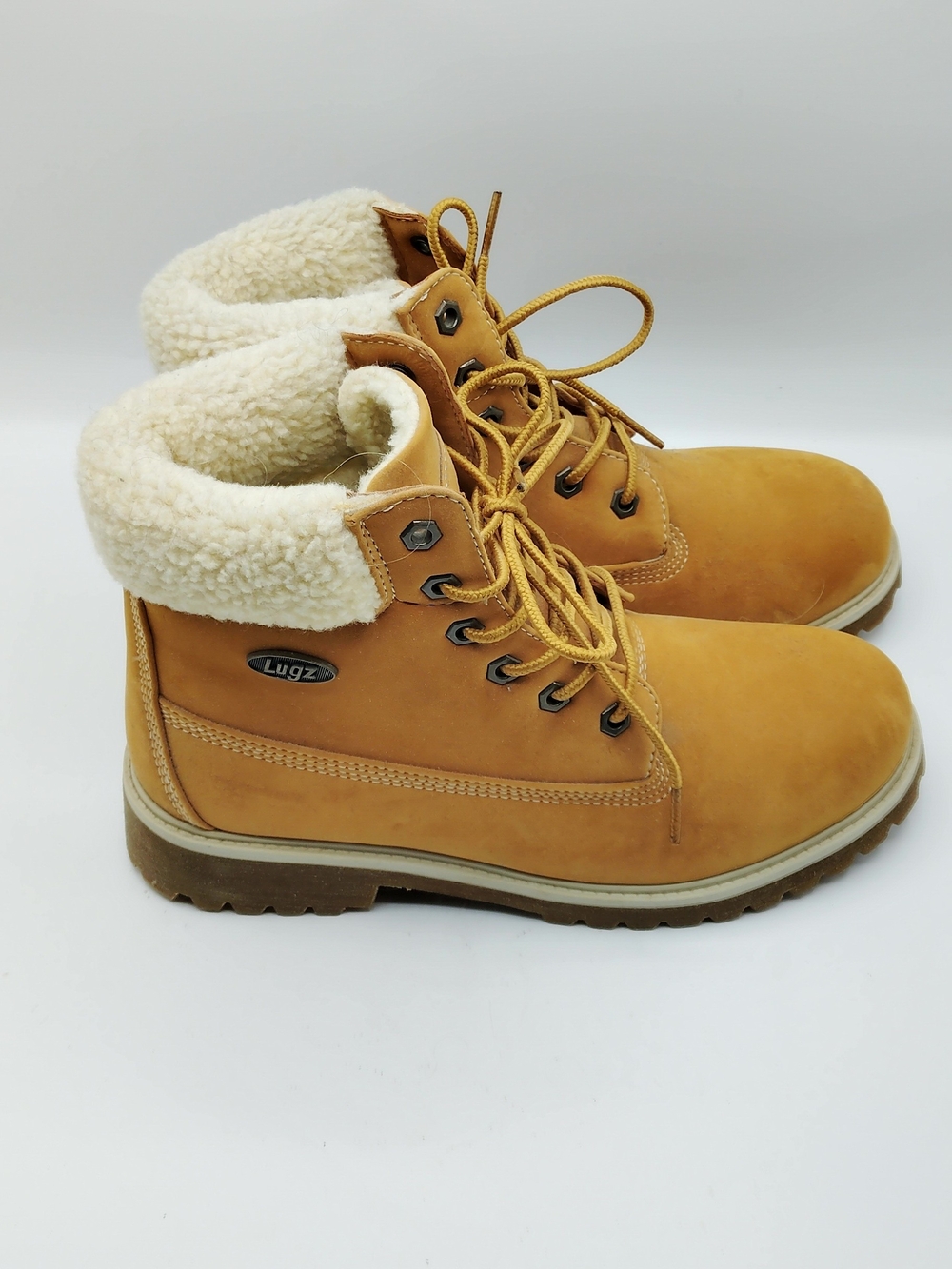 New Lugz Women's Wheat Sherpa-Lined Lace-Up Boots